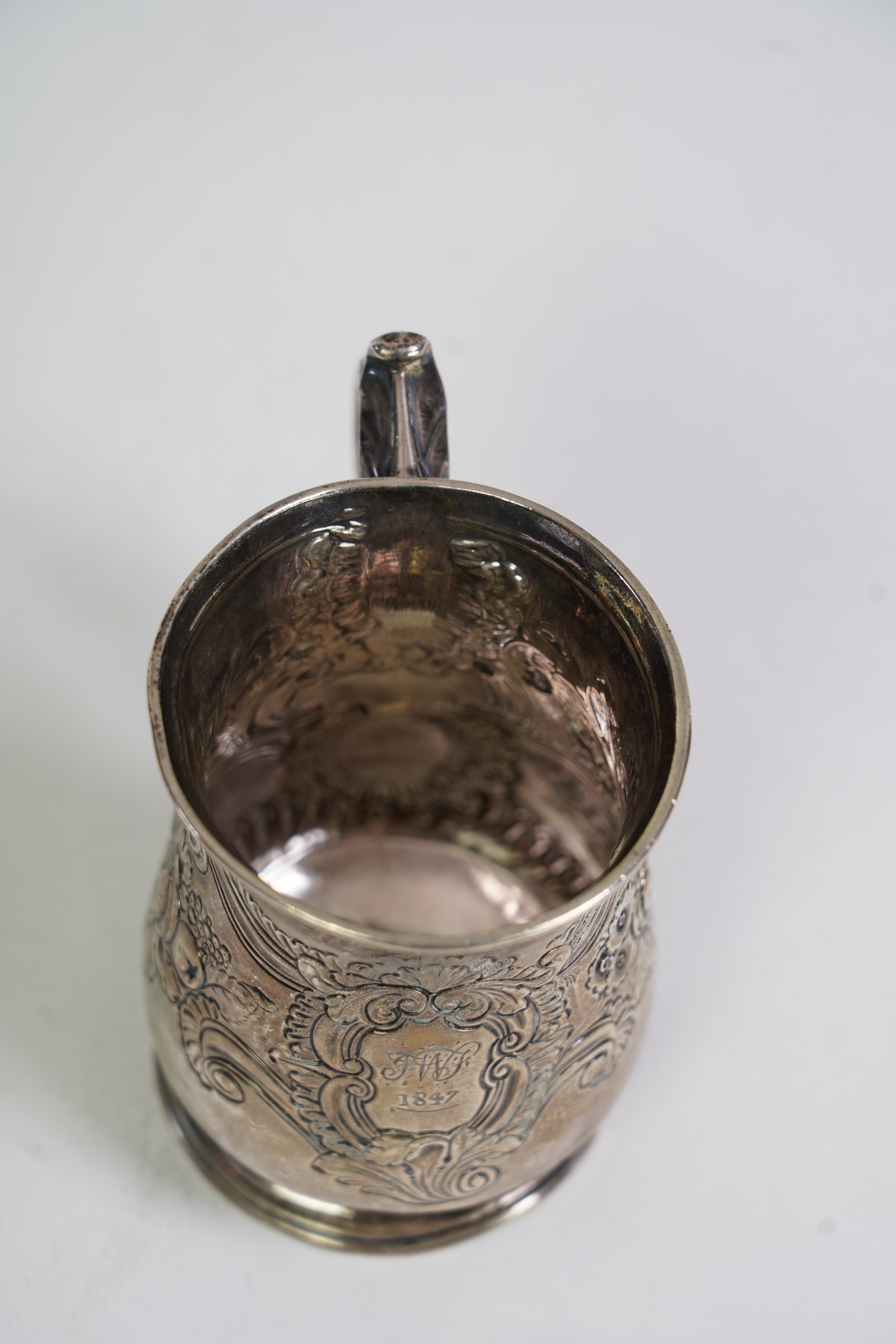 A George II Irish silver baluster mug, by Samuel Walker